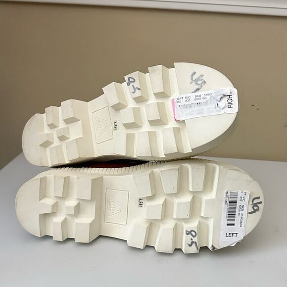 Gianni Bini Red and White Combat Boots - Picture 6 of 6